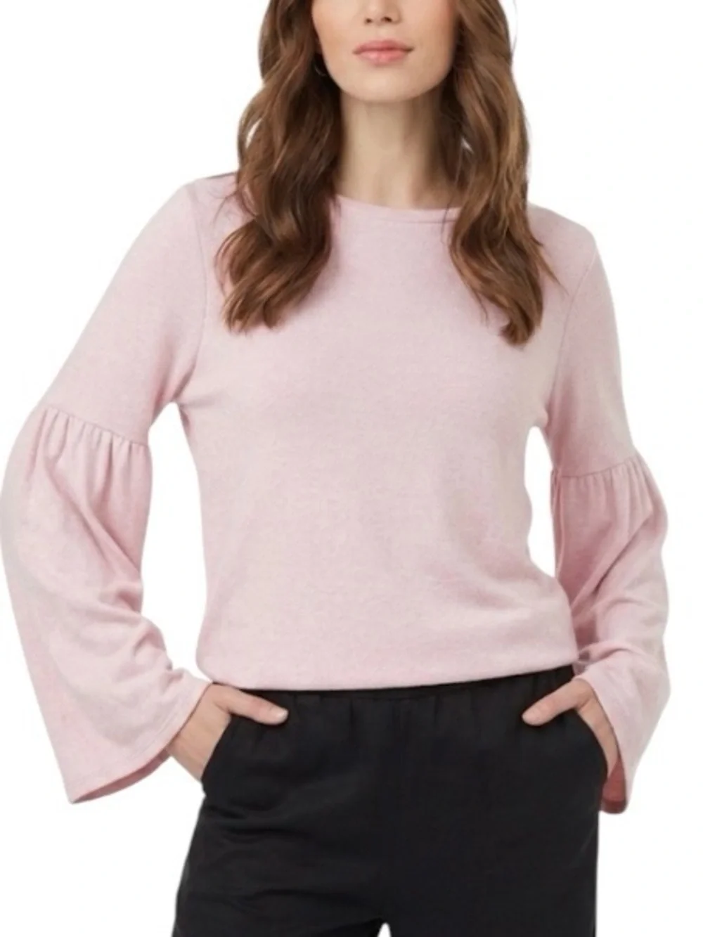 Philosophy NWT Sweater Feminine Bell Sleeve Soft Comfy Cashmere Feel - Picture 9 of 9